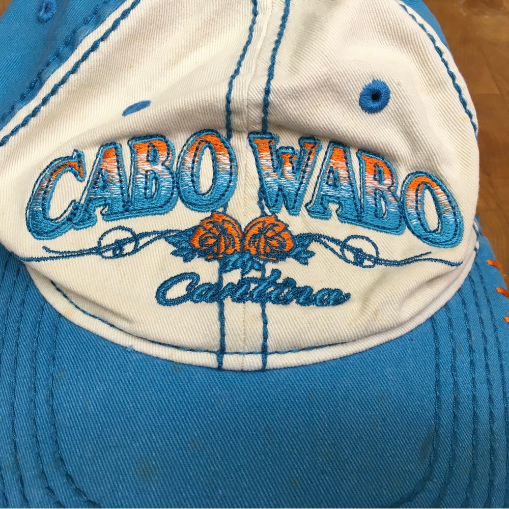 Blue and White Hat